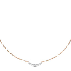 3/8 CT. Resplendent Curved bar Round Lab Created Diamond Nine stones Necklace