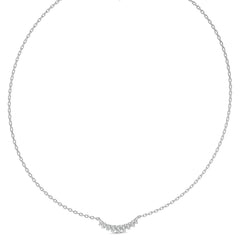 3/8 CT. Resplendent Curved bar Round Lab Created Diamond Nine stones Necklace