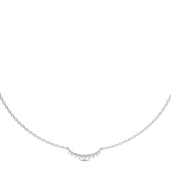 3/8 CT. Resplendent Curved bar Round Lab Created Diamond Nine stones Necklace