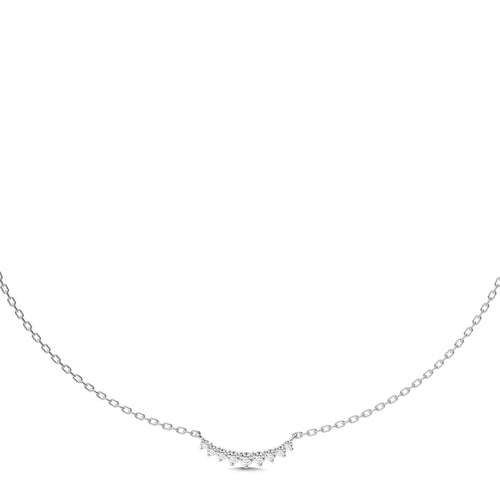 3/8 CT. Resplendent Curved bar Round Lab Created Diamond Nine stones Necklace