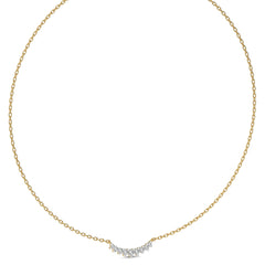 3/8 CT. Resplendent Curved bar Round Lab Created Diamond Nine stones Necklace