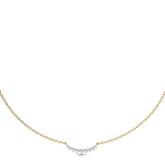 3/8 CT. Resplendent Curved bar Round Lab Created Diamond Nine stones Necklace