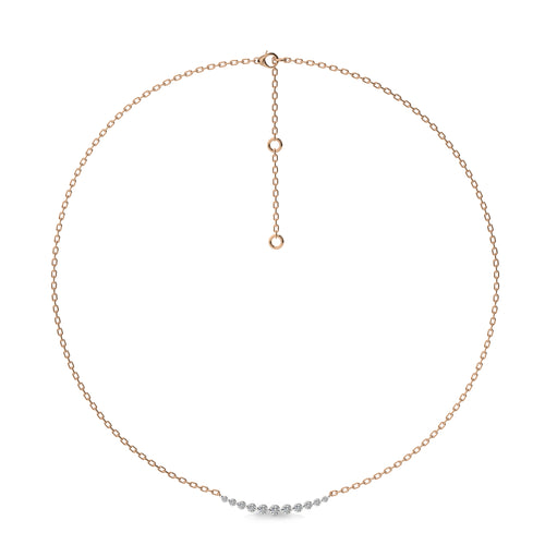 1/2 CT. Smile Round Lab Created  Diamond Necklace
