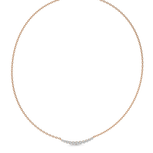 1/2 CT. Smile Round Lab Created  Diamond Necklace
