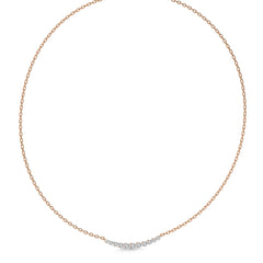 Smile Round Natural Diamond Necklace