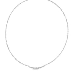 Smile Round Natural Diamond Necklace
