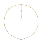 Smile Round Natural Diamond Necklace