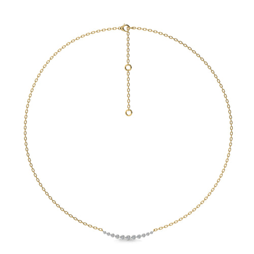 Smile Round Natural Diamond Necklace