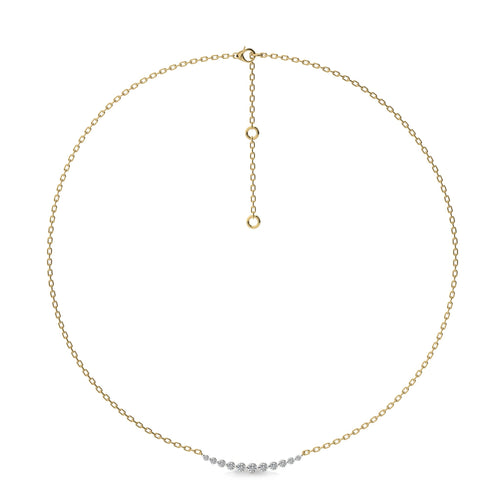 1/2 CT. Smile Round Lab Created  Diamond Necklace