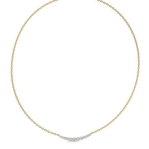 Smile Round Natural Diamond Necklace