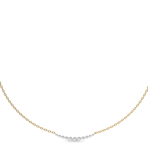 1/2 CT. Smile Round Lab Created  Diamond Necklace