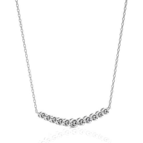 1/6 CT. Charming Smile Lab Created Diamond Pendant/Necklace.