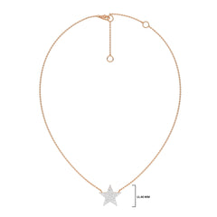 1/2 CT. Round Lab Created Diamond Star Pendant Necklace
