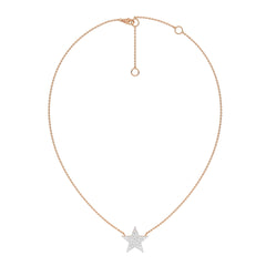 1/2 CT. Round Lab Created Diamond Star Pendant Necklace