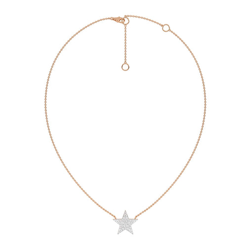 1/2 CT. Round Lab Created Diamond Star Pendant Necklace