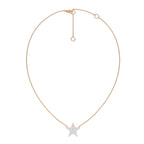 1/2 CT. Round Natural Diamond Star Pendant Necklace
