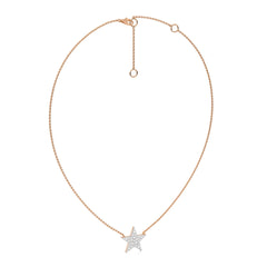 1/2 CT. Round Lab Created Diamond Star Pendant Necklace