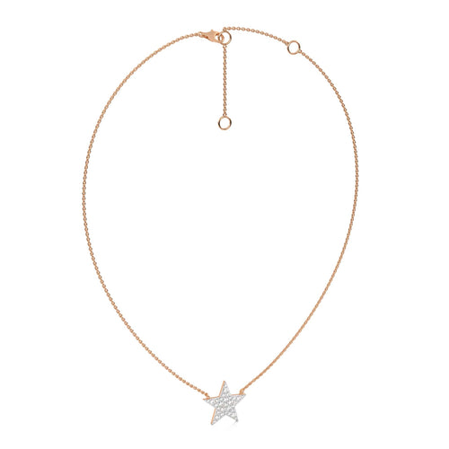 1/2 CT. Round Lab Created Diamond Star Pendant Necklace