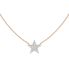 1/2 CT. Round Lab Created Diamond Star Pendant Necklace