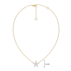 1/2 CT. Round Natural Diamond Star Pendant Necklace