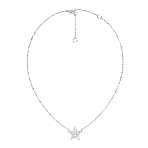 1/2 CT. Round Lab Created Diamond Star Pendant Necklace