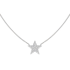 1/2 CT. Round Lab Created Diamond Star Pendant Necklace