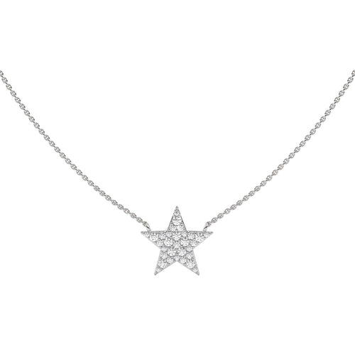 1/2 CT. Round Lab Created Diamond Star Pendant Necklace