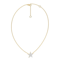 1/2 CT. Round Lab Created Diamond Star Pendant Necklace