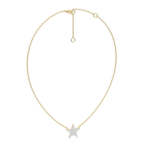 1/2 CT. Round Lab Created Diamond Star Pendant Necklace