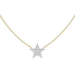 1/2 CT. Round Lab Created Diamond Star Pendant Necklace