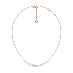 2 1/4 CT. Multi Shape Lab Created Diamond Curved Bar Necklace