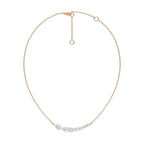 2 1/4 CT. Multi Shape Natural Diamond Curved Bar Necklace