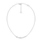 2 1/4 CT. Multi Shape Natural Diamond Curved Bar Necklace