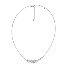 2 1/4 CT. Multi Shape Natural Diamond Curved Bar Necklace