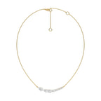 2 1/4 CT. Multi Shape Natural Diamond Curved Bar Necklace