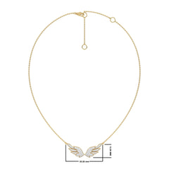 5/8 CT. Round Lab Created Diamond Angel Wings Pendant Necklace