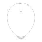 5/8 CT. Round Natural Diamond Angel Wings Pendant Necklace