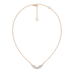 1/2 CT. Round Lab Created Diamond Angel Wings Pendant Necklace