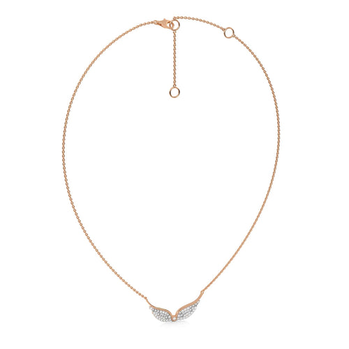 1/2 CT. Round Lab Created Diamond Angel Wings Pendant Necklace