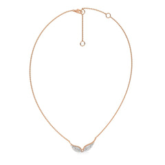 1/2 CT. Round Lab Created Diamond Angel Wings Pendant Necklace