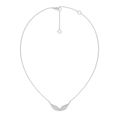 1/2 CT. Round Lab Created Diamond Angel Wings Pendant Necklace