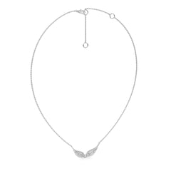 1/2 CT. Round Lab Created Diamond Angel Wings Pendant Necklace