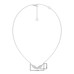 1/2 CT. Round Lab Created Diamond Angel Wings Pendant Necklace