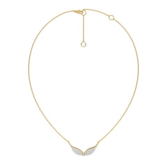 1/2 CT. Round Lab Created Diamond Angel Wings Pendant Necklace