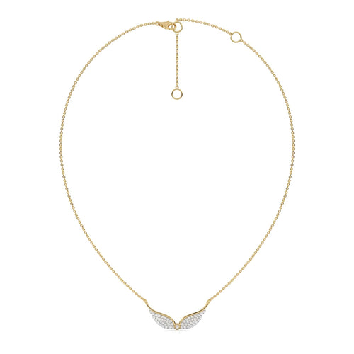 1/2 CT. Round Lab Created Diamond Angel Wings Pendant Necklace