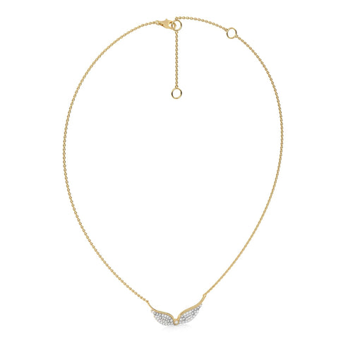 1/2 CT. Round Lab Created Diamond Angel Wings Pendant Necklace
