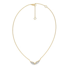 1/2 CT. Round Lab Created Diamond Angel Wings Pendant Necklace