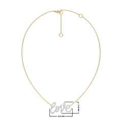 1/2 CT. Round Lab Created Diamond Love Pendant Necklace