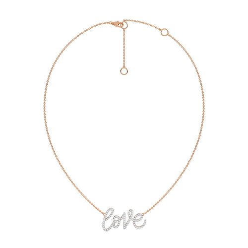 1/2 CT. Round Lab Created Diamond Love Pendant Necklace