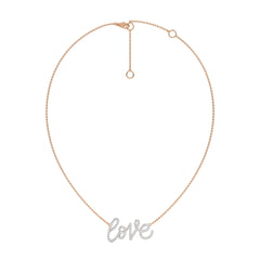 1/2 CT. Round Lab Created Diamond Love Pendant Necklace